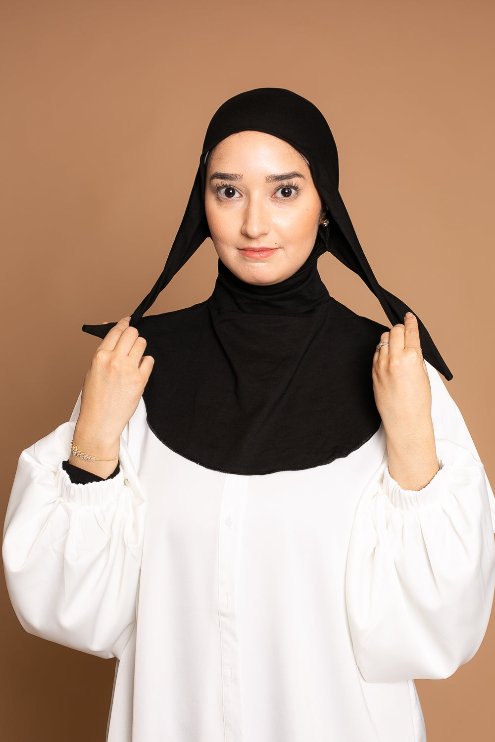 Cagoule jersey prêt à nouer noir