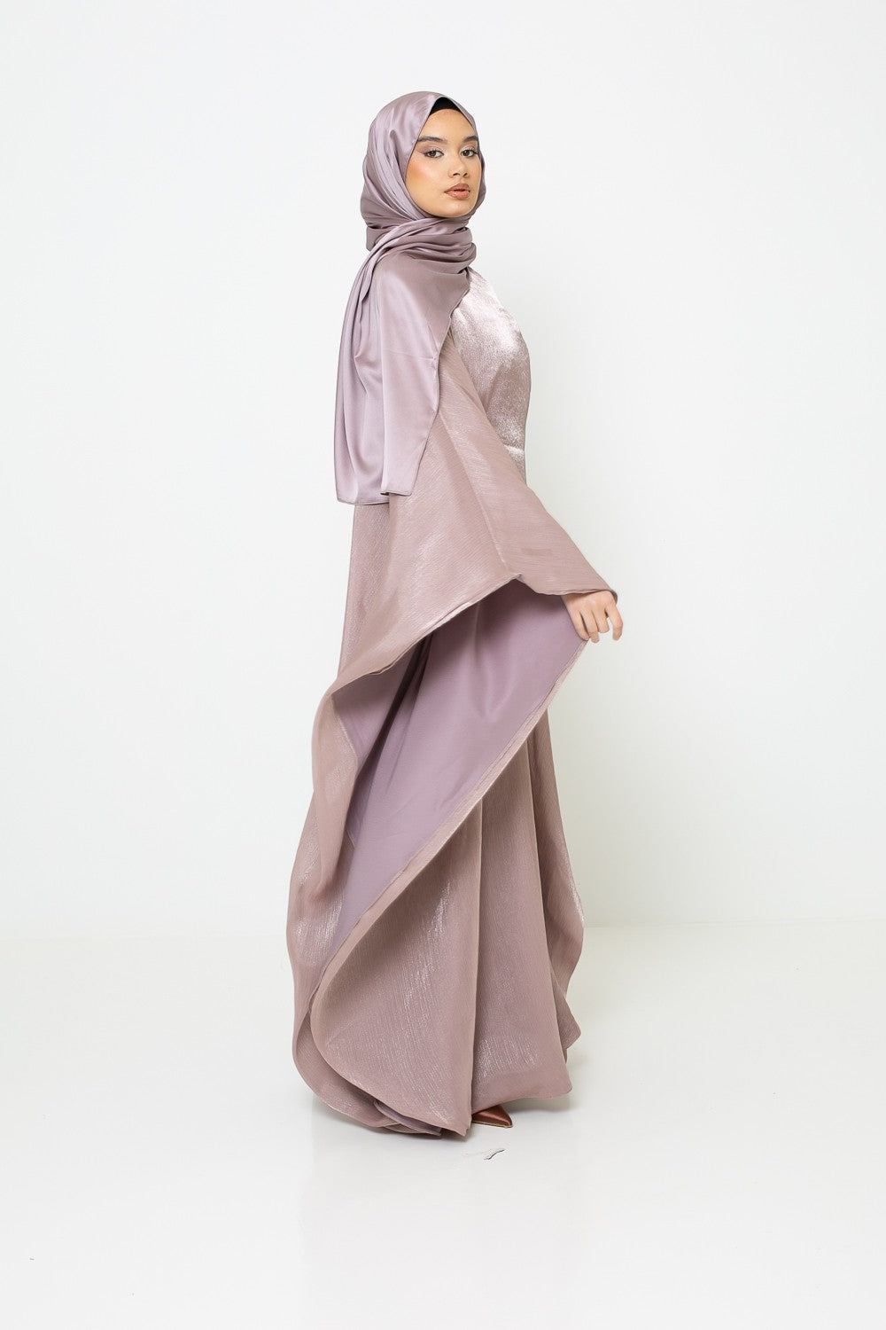 Abaya organza Mink