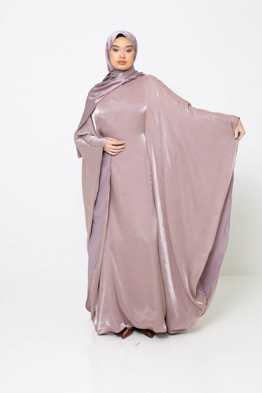 Abaya organza Mink