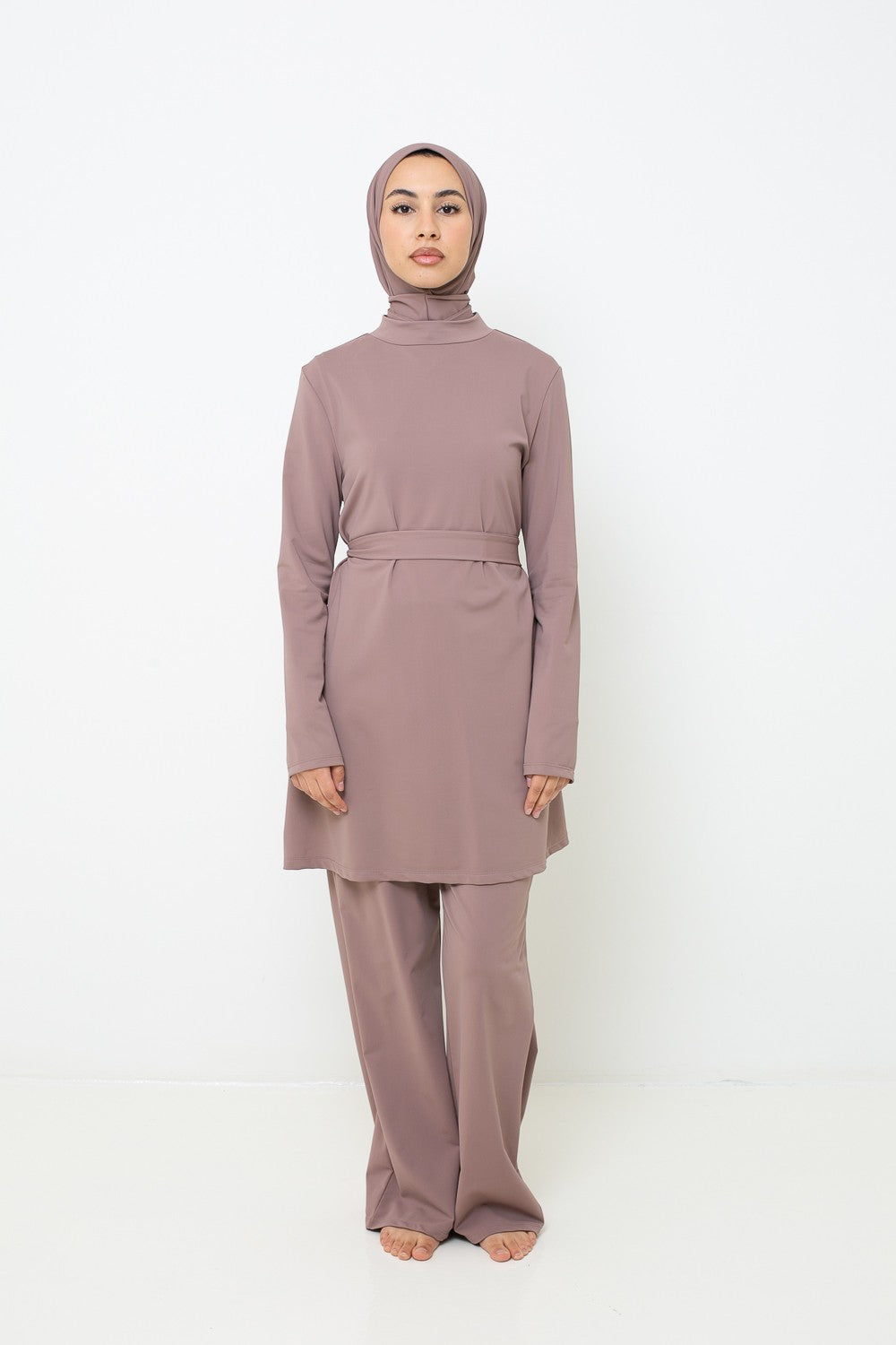 Burkini palazzo taupe rosé