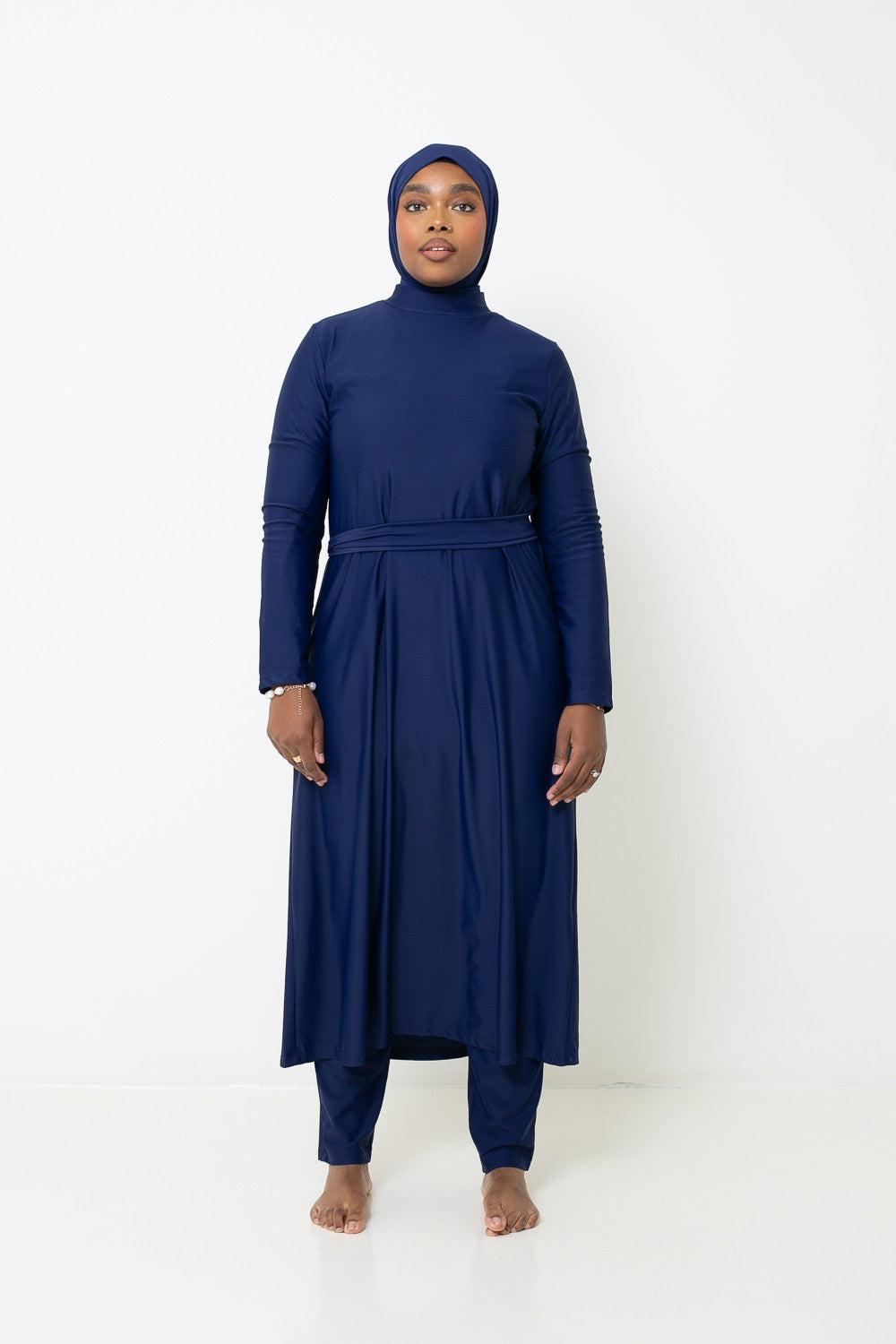 Burkini hijab long bleu